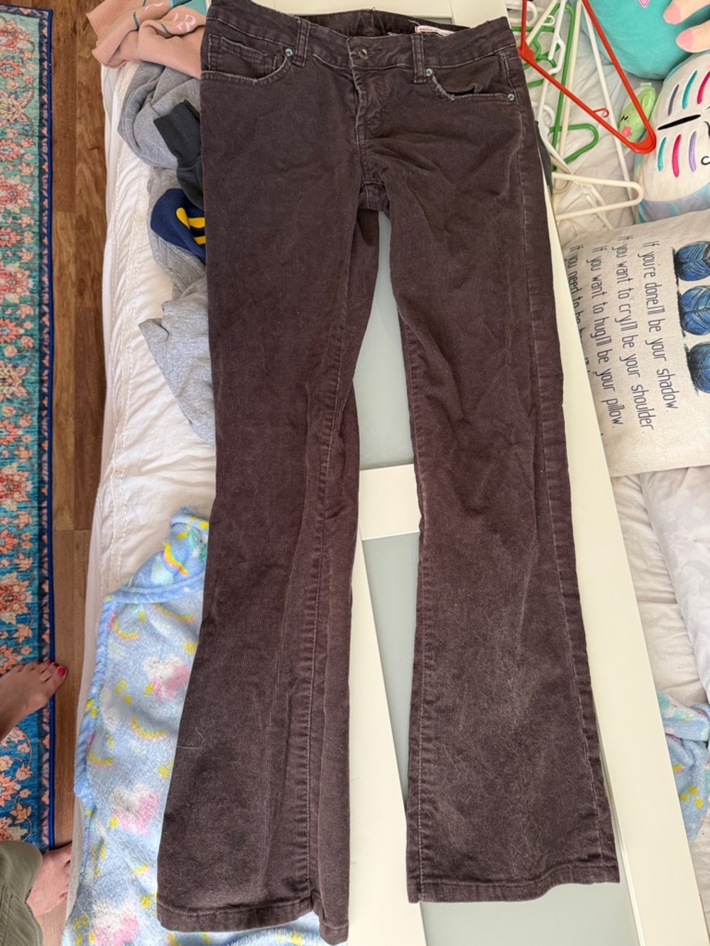 Buffalo David Bitton Dark Brown Corduroy Flare Jeans
